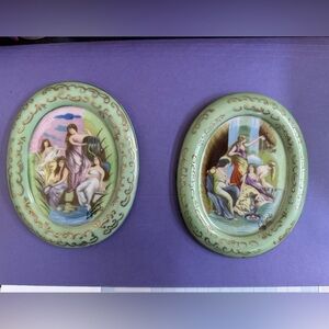 Antique Decorative Plaques with Classical Art Women